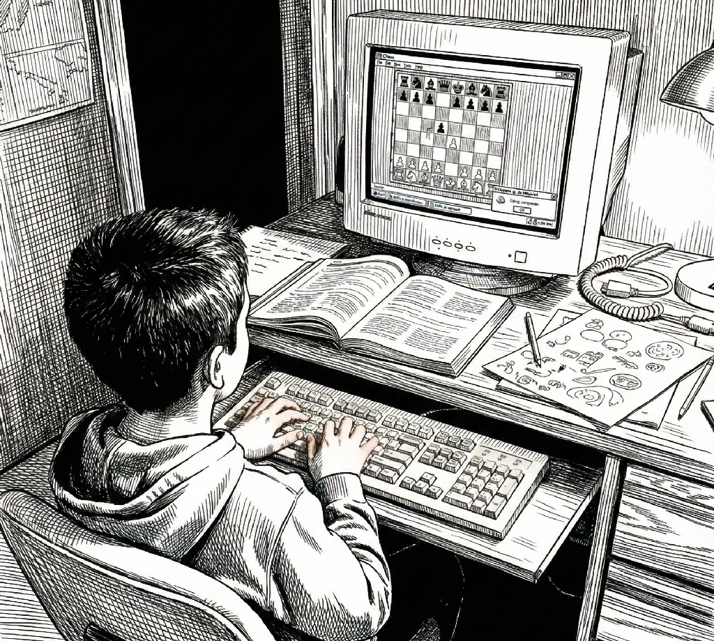 Old computer setup